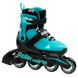 Детские ролики для девочки Rollerblade Microblade Aqva/Black 2022 раздвижные 1