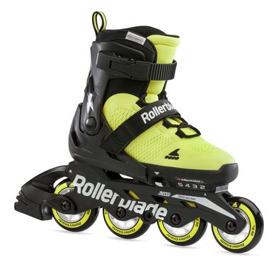 Купить Детские ролики с защитой Rollerblade Microblade Combo SE Neon Yellow/Black  раздвижные