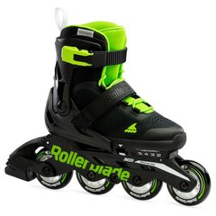 Купить Детские роликовые коньки Rollerblade Microblade Black/Green 2022 раздвижные