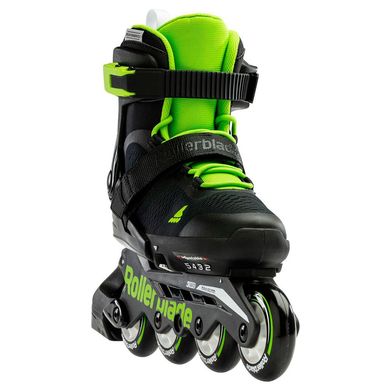 Купить Детские роликовые коньки Rollerblade Microblade Black/Green 2022 раздвижные