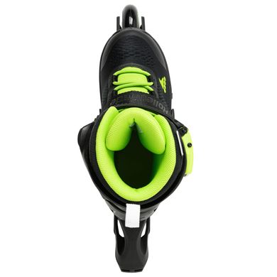 Купить Детские роликовые коньки Rollerblade Microblade Black/Green 2022 раздвижные