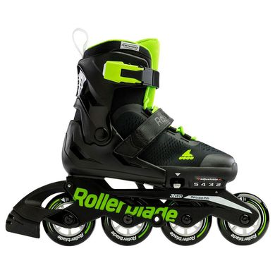 Купити Дитячі роликові ковзани Rollerblade Microblade Black/Green 2022 розсувні