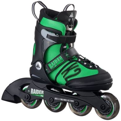 Купить Детские ролики K2 Skates Raider Pro Green 2018 раздвижные