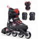 Детские ролики с защитой Rollerblade Spitfire Black/Red раздвижные 1