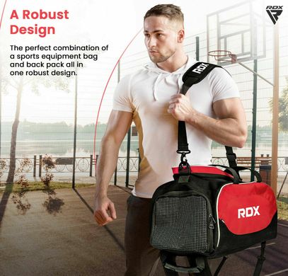 Спортивна сумка-рюкзак RDX Gym Kit 50 L для тренувань, Червоний, Для тренувань, 50 L