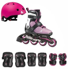 Купити Дитячі ролики з захистом Rollerblade Microblade Girl Cube Light /Pink розсувні