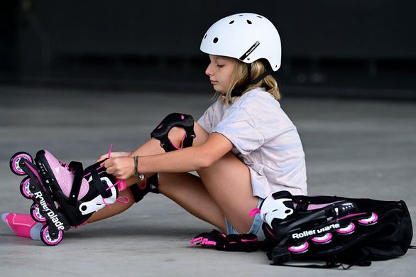 Купити Дитячі ролики з захистом Rollerblade Microblade Girl Cube Light /Pink розсувні