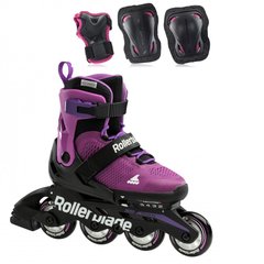 Купить Детские ролики с защитой Rollerblade Microblade Purple 2022 раздвижные