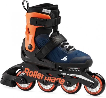 Купить Детские ролики с защитой Rollerblade Microblade Cube Blue/Orange раздвижные