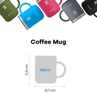 Термокружка Hydro Flask Mug Grey 355 мл , серый, Термокружки, 355 мл, с ручкой, Нержавеющая сталь