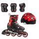 Дитячі ролики з захистом Rollerblade Microblade Cube Black/Red розсувні 1