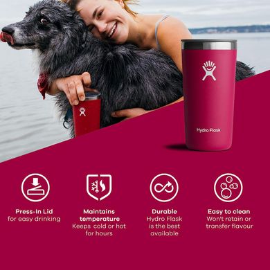 Термокружка Hydro Flask Allround Tumbler Purple 355 мл, Сиреневый, Термокружки, 355 мл, Нержавеющая сталь, Под заказ 8-10 дней