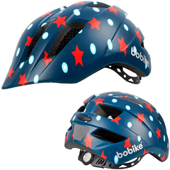 Детский велосипедный шлем Bobike Plus Navy Stars р.S (51-55 см), Темно-синий, Для детей, S, Для мальчика, для начинающих