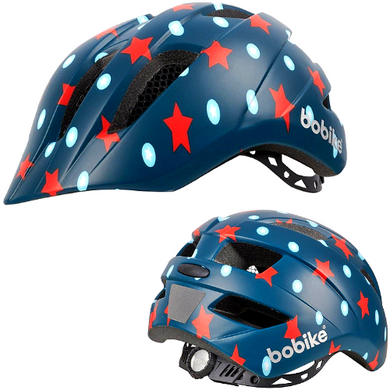 Дитячий велосипедний шолом Bobike Plus Navy Stars р.S (51-55 см), Темно-синій, Для дітей, S, Для хлопчика, для початківців