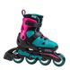 Детские ролики Rollerblade Microblade Girl Pink/Emerald раздвижные 1