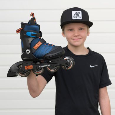 Купить Детские ролики K2 Skates Raider Pro Blue/Orange 2020 раздвижные