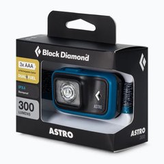 Налобный фонарь Black Diamond Astro Blue 300 люмен, Темно-синий, Налобные фонарики, Влагостойкий, Налобный фонарь, 300 лм, Батарейки