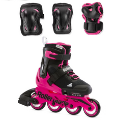 Купити Дитячі ролики з захистом Rollerblade Microblade Combo Girl Neon/Pink розсувні