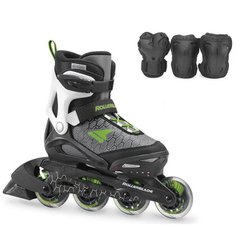 Купити Дитячі ролики з захистом Rollerblade Comet Black/Green розсувні