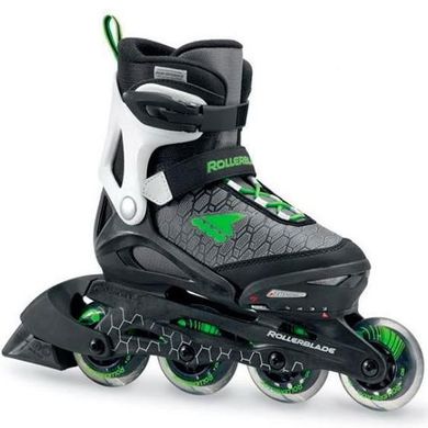 Купить Детские ролики с защитой Rollerblade Comet Black/Green раздвижные