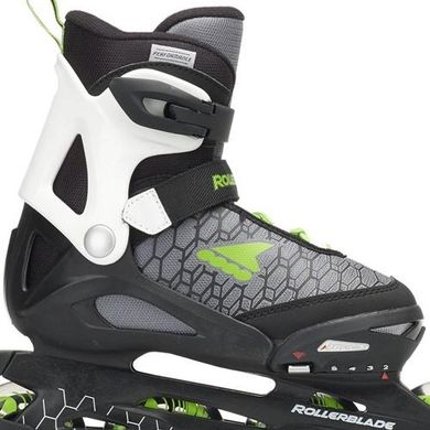 Купить Детские ролики с защитой Rollerblade Comet Black/Green раздвижные