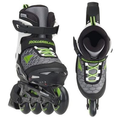 Купить Детские ролики с защитой Rollerblade Comet Black/Green раздвижные