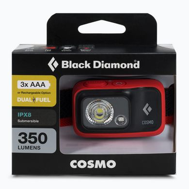 Налобний ліхтар Black Diamond Cosmo Red 350 люмен, Червоний, Налобні ліхтарі, Вологостійкий, Під замовлення 8-10 днів, Налобний ліхтар, 350 лм, Батарейки