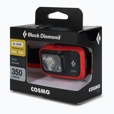 Налобний ліхтар Black Diamond Cosmo Red 350 люмен, Червоний, Налобні ліхтарі, Вологостійкий, Під замовлення 8-10 днів, Налобний ліхтар, 350 лм, Батарейки