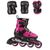 Купить Детские ролики с защитой Rollerblade Microblade Combo Girl Pink раздвижные