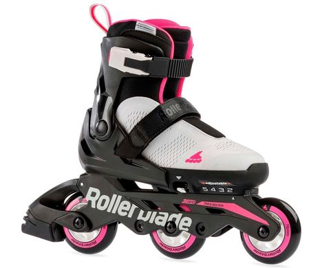 Купить Детские ролики с защитой Rollerblade Microblade 3WD Combo Girl Candy Pink раздвижные