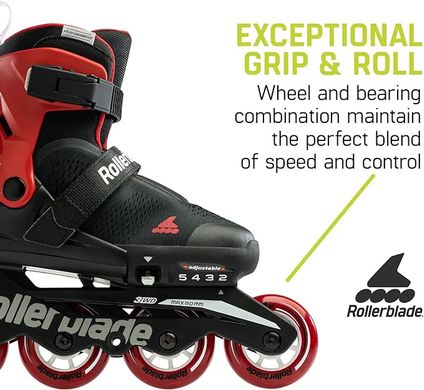 Купити Дитячі роликові ковзани Rollerblade Microblade Free Black/Red розсувні