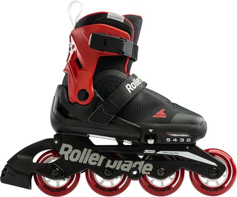 Купить Детские роликовые коньки Rollerblade Microblade Free Black/Red раздвижные