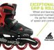 Детские роликовые коньки Rollerblade Microblade Free Black/Red раздвижные 3