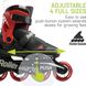 Детские роликовые коньки Rollerblade Microblade Free Black/Red раздвижные 5