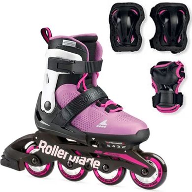 Купити Дитячі ролики з захистом Rollerblade Microblade Combo Girl Light/Pink розсувні